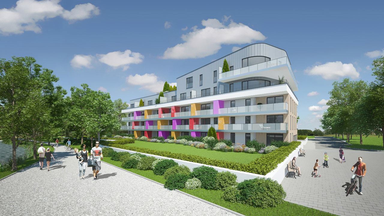 Facade Voile Bleue Apaprtements Neufs A Nancy 70095247/ Voile Bleue